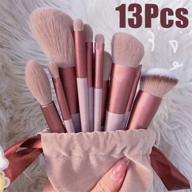 Colección Esencial de Brochas de Maquillaje (13 Piezas)