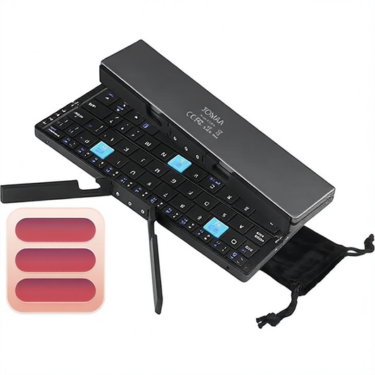 Teclado Bluetooth Plegable "Ultra-Slim": Tu Oficina en el Bolsillo