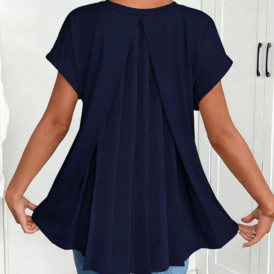 NEREA | Blusa de vuelo con detalle en la espalda